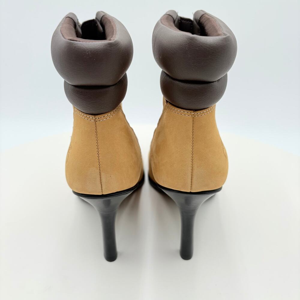 Timberland leather 3.75" heel boots, overall height 8" - Picture 2 of 6